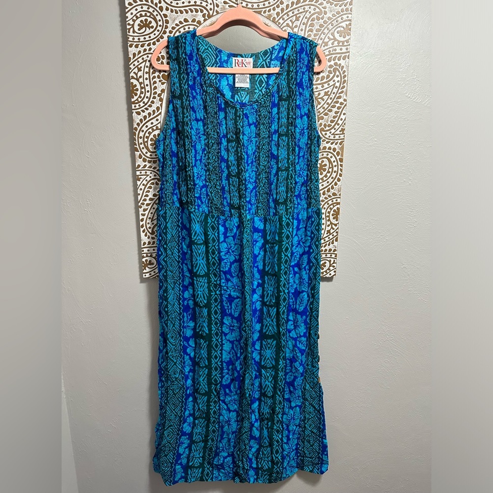 Vintage Hawaiian Tropical Plus Size Dress
